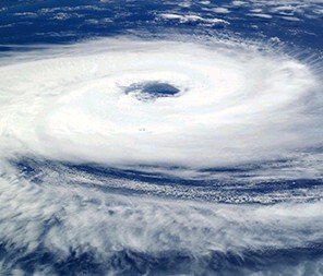 Hurricane satellite view.