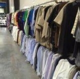 A couple racks of shirts set one above the other.
