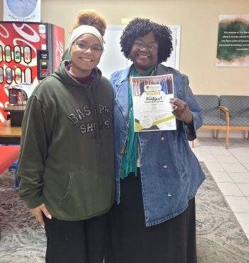 Dimya Pinard (The Mustard Seed) and Pam Ponder (WPHA).