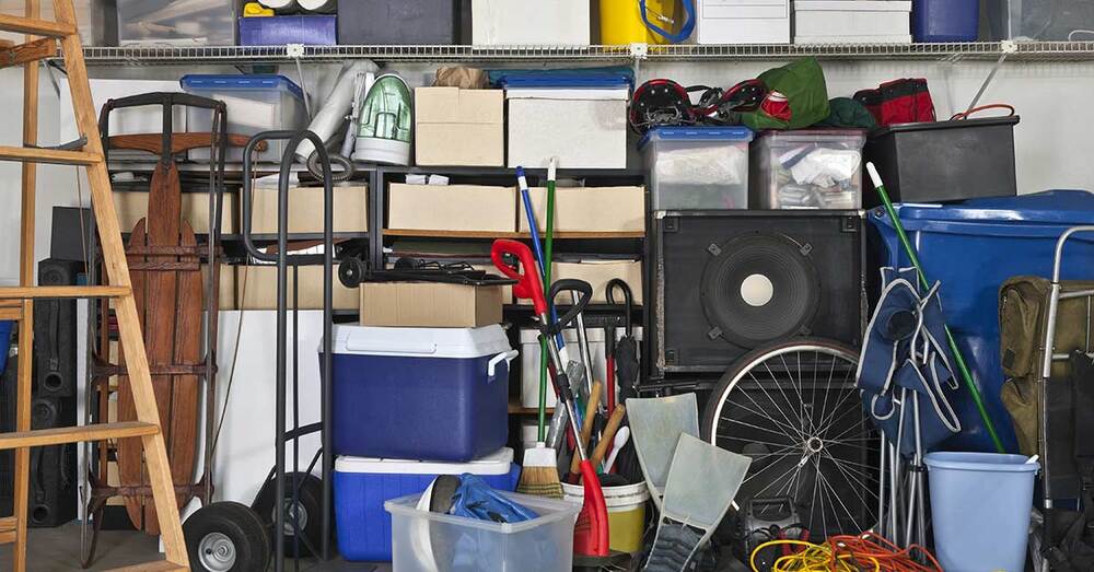 Clutter inside of a home.