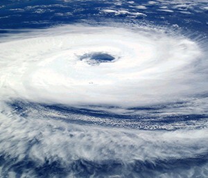 Hurricane satellite view.