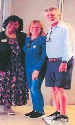 Several staff members standing in a row.