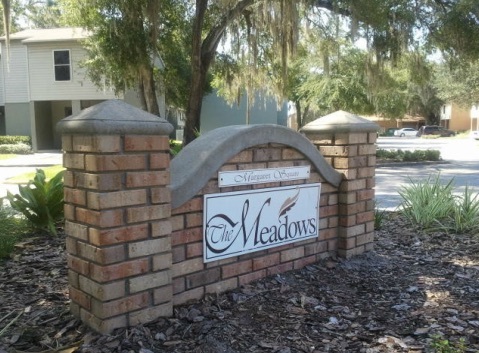 The Meadows Apartment Sign.